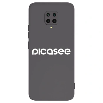 Picasee fekete szilikon tok az alábbi mobiltelefonokra Xiaomi Redmi Note 9 Pro - Picasee - new logo - white
