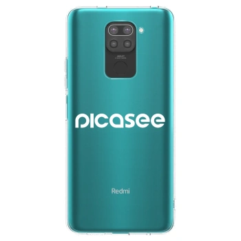 Picasee fekete szilikon tok az alábbi mobiltelefonokra Xiaomi Redmi Note 9 - Picasee - new logo - white