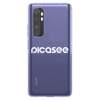 Picasee átlátszó szilikon tok az alábbi mobiltelefonokra Xiaomi Mi Note 10 Lite - Picasee - new logo - white