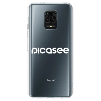 Picasee átlátszó szilikon tok az alábbi mobiltelefonokra Xiaomi Redmi Note 9S - Picasee - new logo - white
