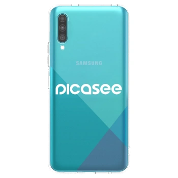 Picasee átlátszó szilikon tok az alábbi mobiltelefonokra Samsung Galaxy A30s A307F - Picasee - new logo - white