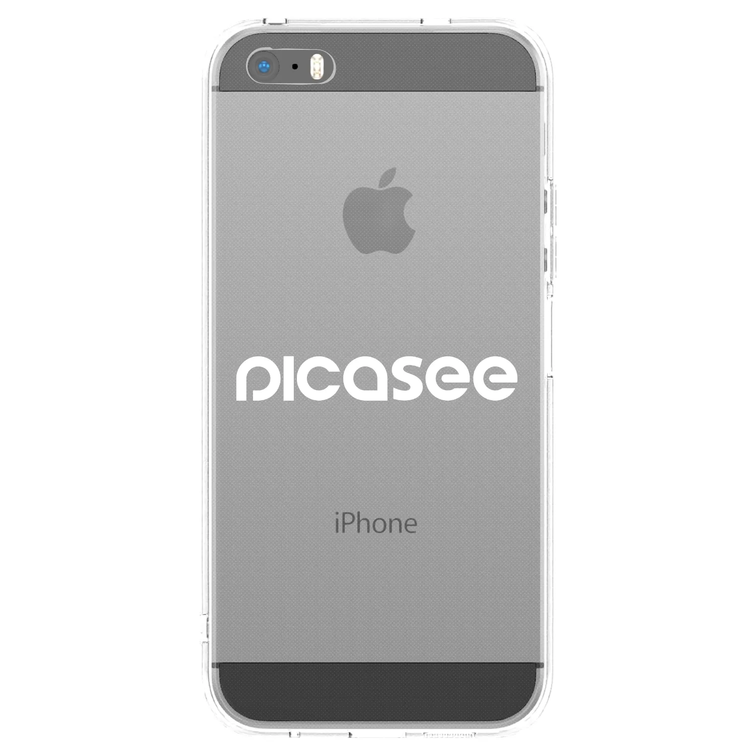Picasee átlátszó szilikon tok az alábbi mobiltelefonokra Apple iPhone 5/5S/SE - Picasee - new logo - white