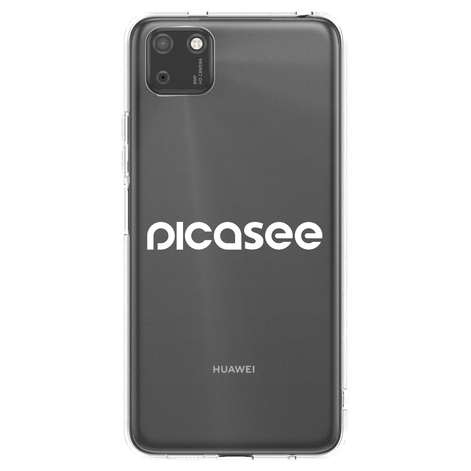 Picasee átlátszó szilikon tok az alábbi mobiltelefonokra Huawei Y5P - Picasee - new logo - white