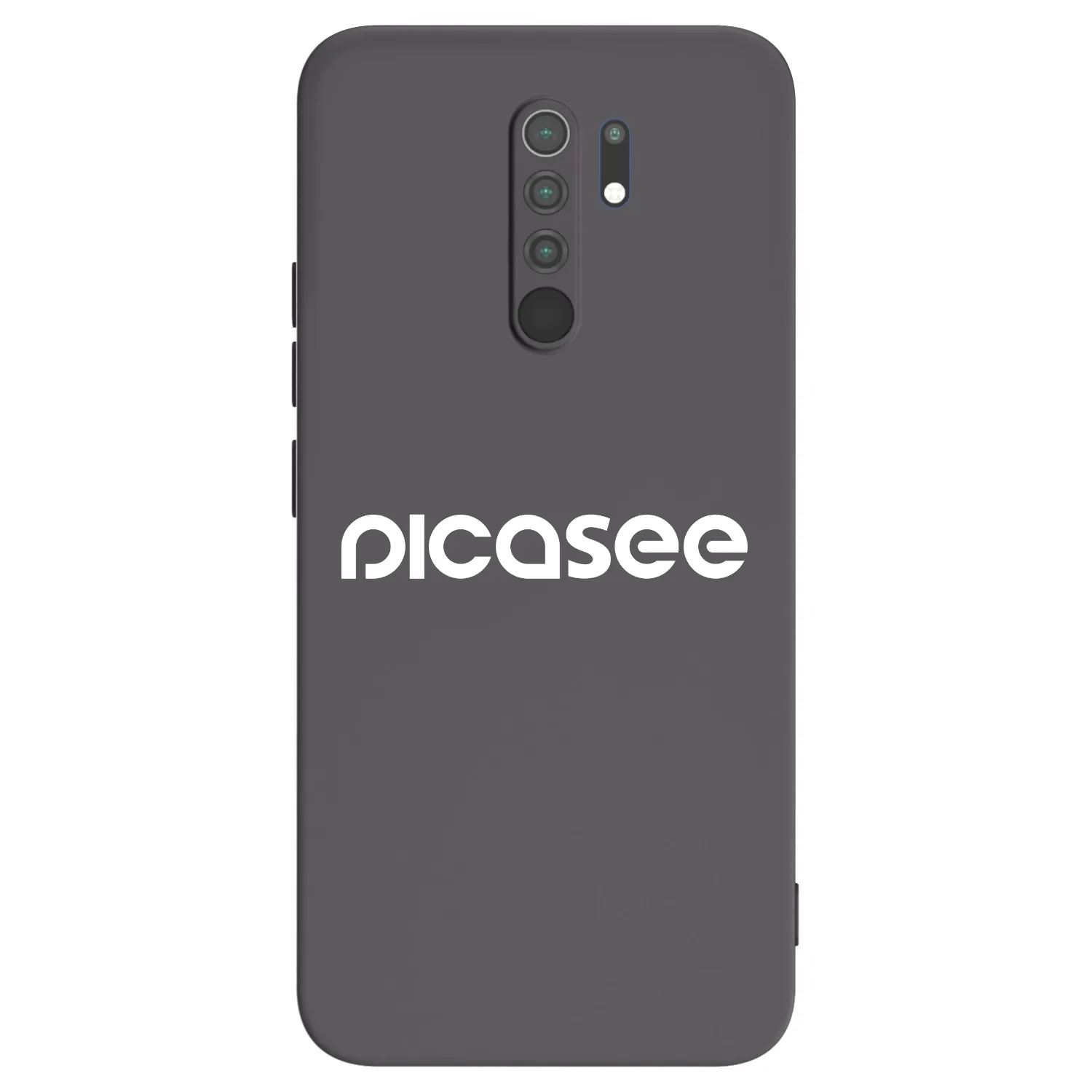 Picasee fekete szilikon tok az alábbi mobiltelefonokra Xiaomi Redmi 9 - Picasee - new logo - white