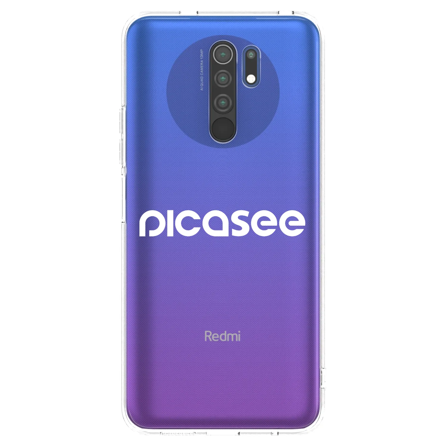 Picasee átlátszó szilikon tok az alábbi mobiltelefonokra Xiaomi Redmi 9 - Picasee - new logo - white