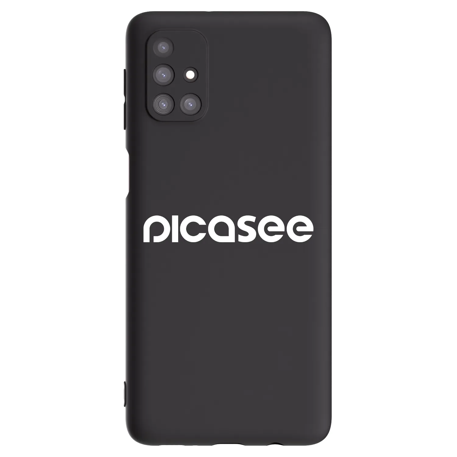 Picasee fekete szilikon tok az alábbi mobiltelefonokra Samsung Galaxy M31s - Picasee - new logo - white