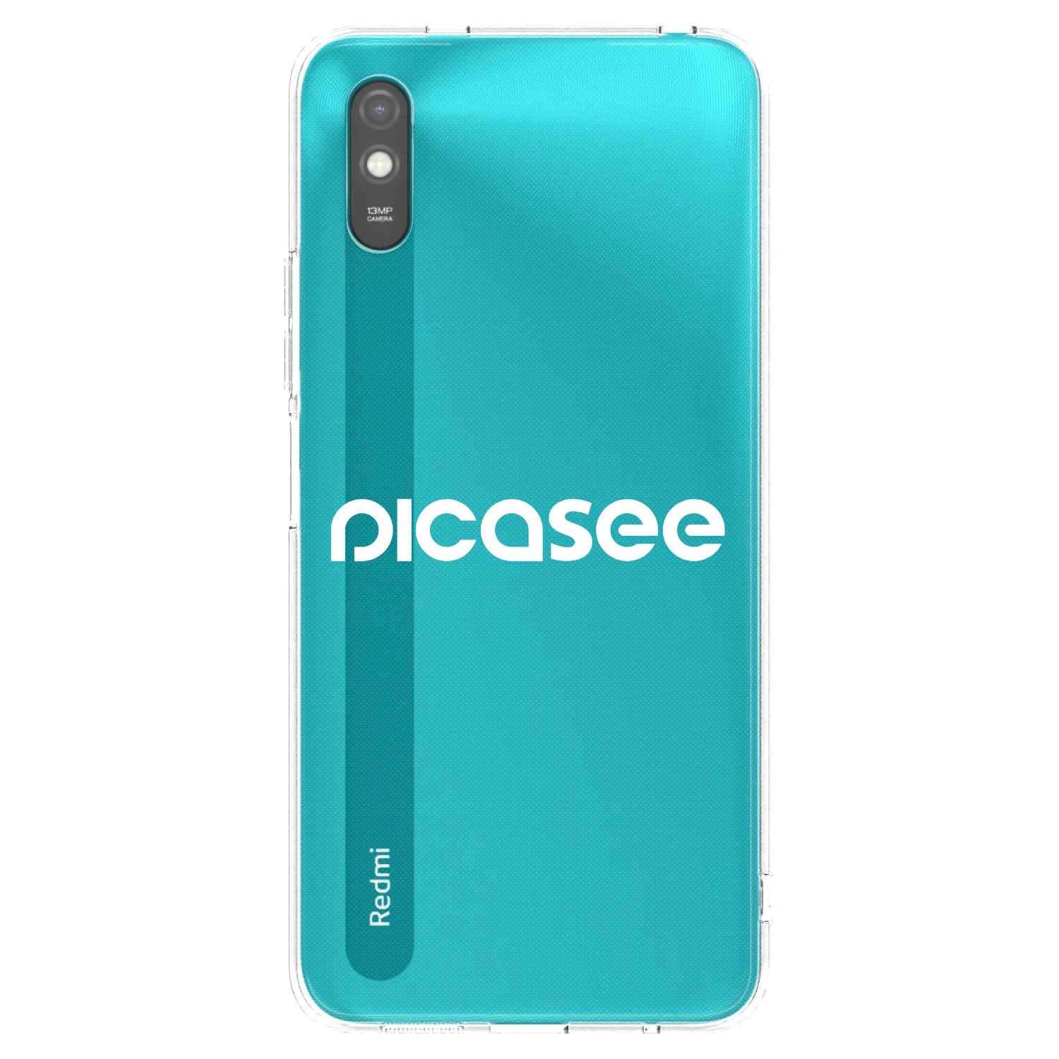Picasee fekete szilikon tok az alábbi mobiltelefonokra Xiaomi Redmi 9A - Picasee - new logo - white
