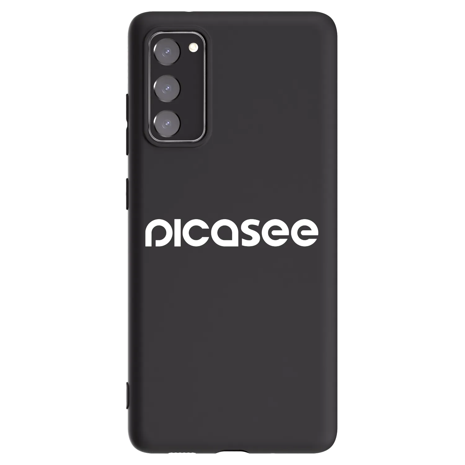 Picasee fekete szilikon tok az alábbi mobiltelefonokra Samsung Galaxy S20 FE - Picasee - new logo - white