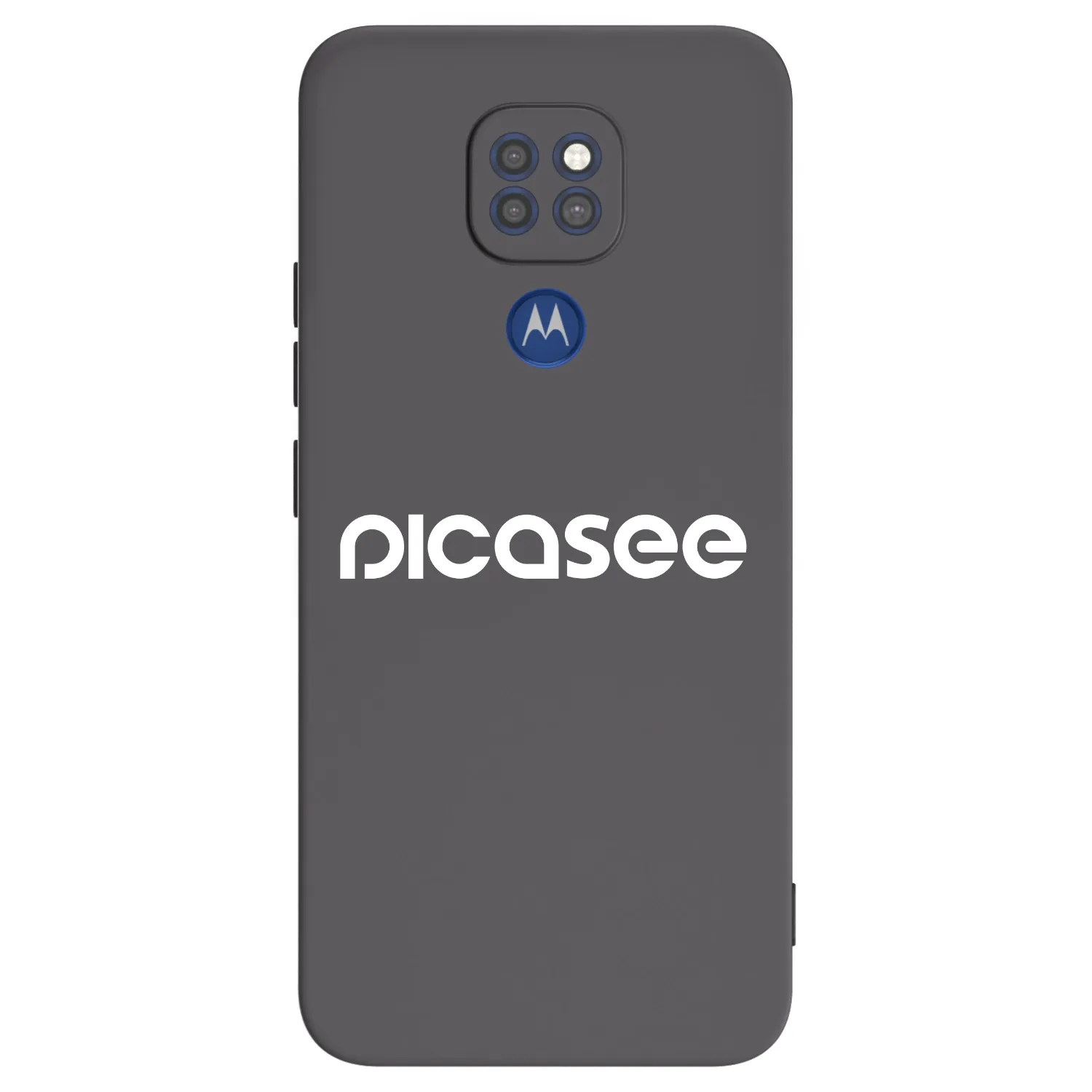 Picasee fekete szilikon tok az alábbi mobiltelefonokra Motorola Moto G9 Play - Picasee - new logo - white