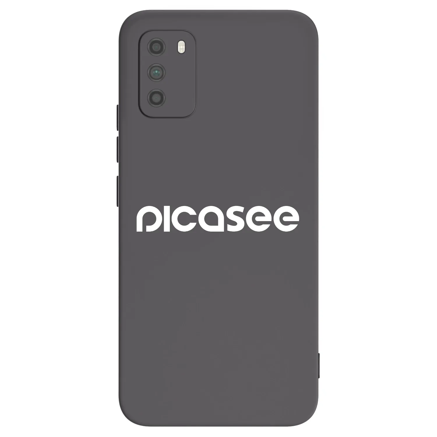 Picasee fekete szilikon tok az alábbi mobiltelefonokra Xiaomi Poco M3 - Picasee - new logo - white