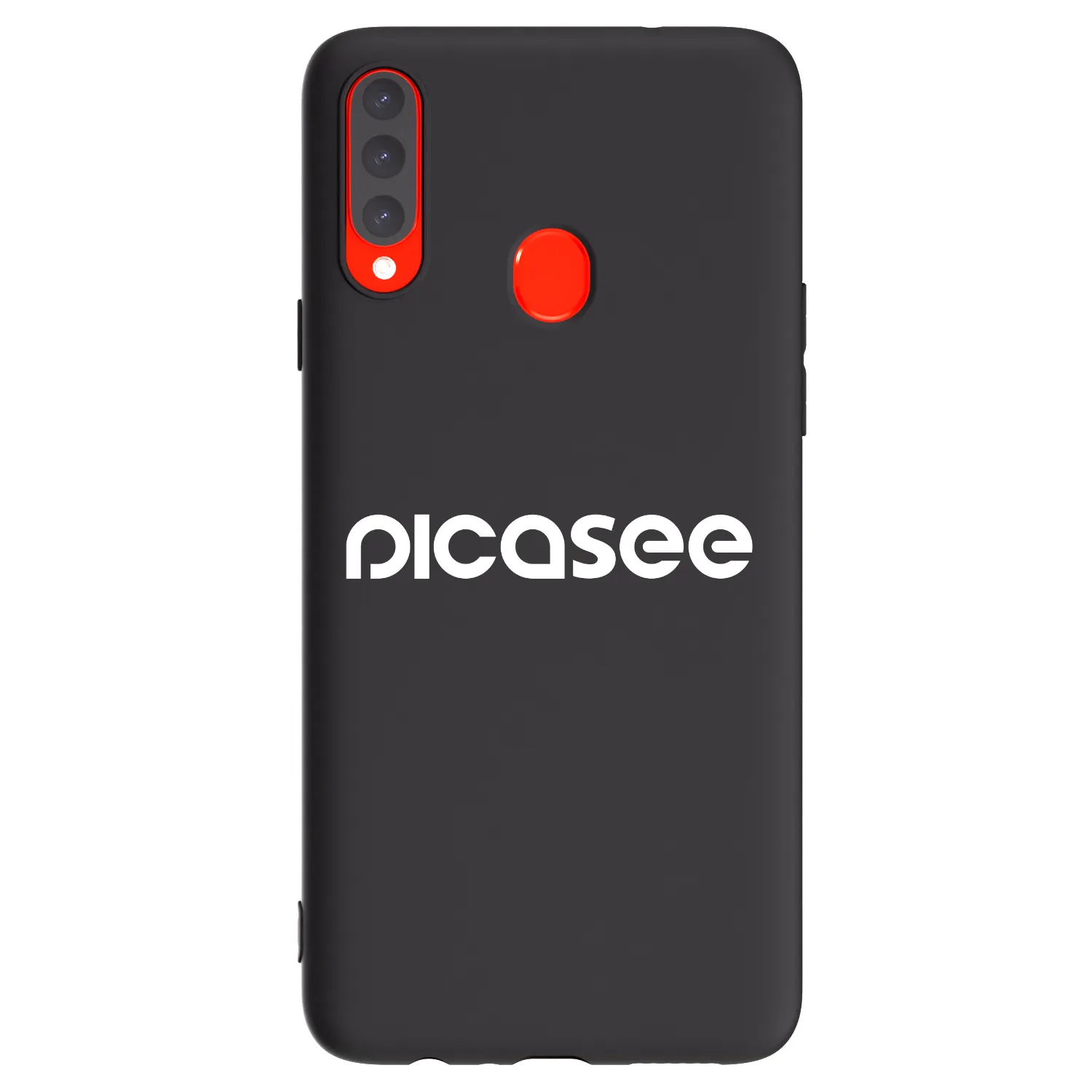 Picasee fekete szilikon tok az alábbi mobiltelefonokra Samsung Galaxy A20s - Picasee - new logo - white
