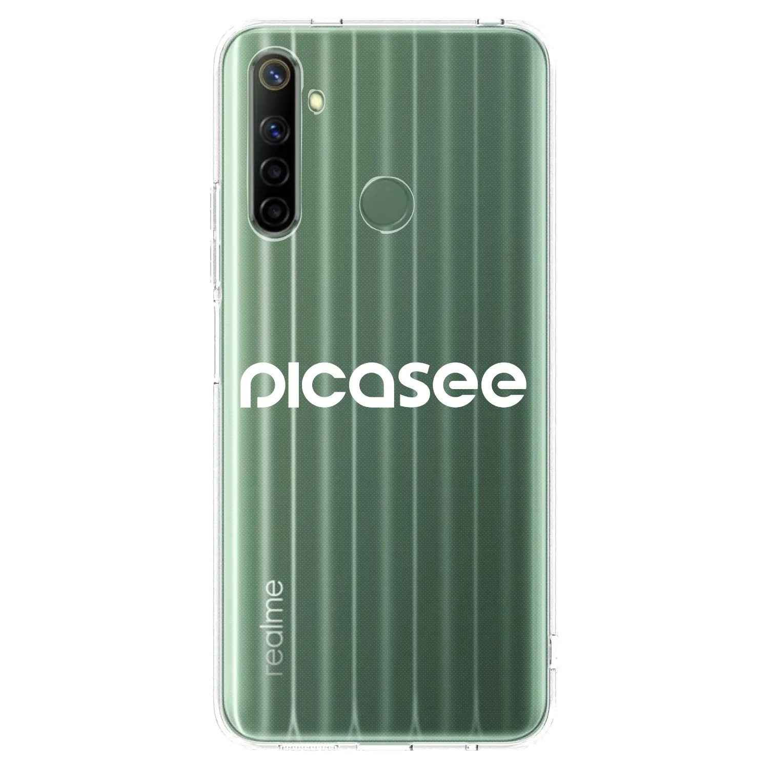Picasee átlátszó szilikon tok az alábbi mobiltelefonokra Realme 6i - Picasee - new logo - white