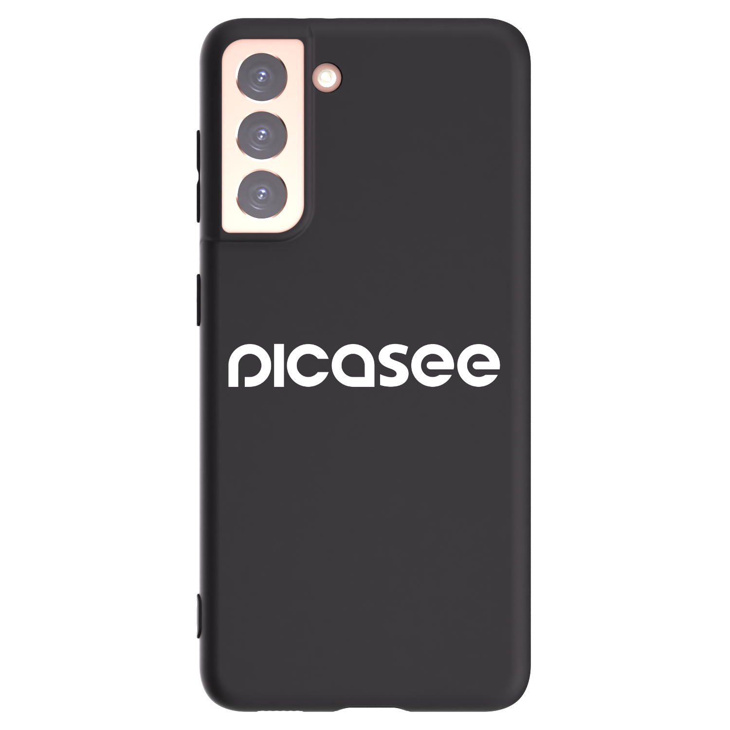 Picasee fekete szilikon tok az alábbi mobiltelefonokra Samsung Galaxy S21 5G G991B - Picasee - new logo - white