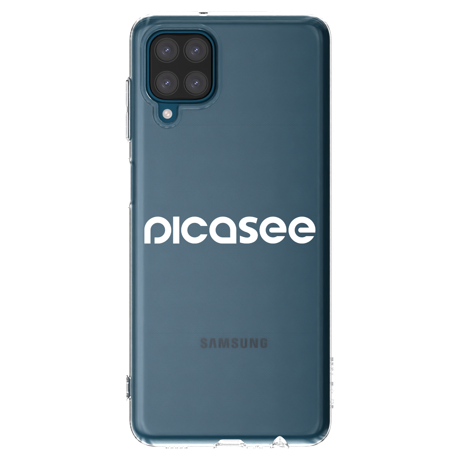Picasee átlátszó szilikon tok az alábbi mobiltelefonokra Samsung Galaxy A12 A125F - Picasee - new logo - white