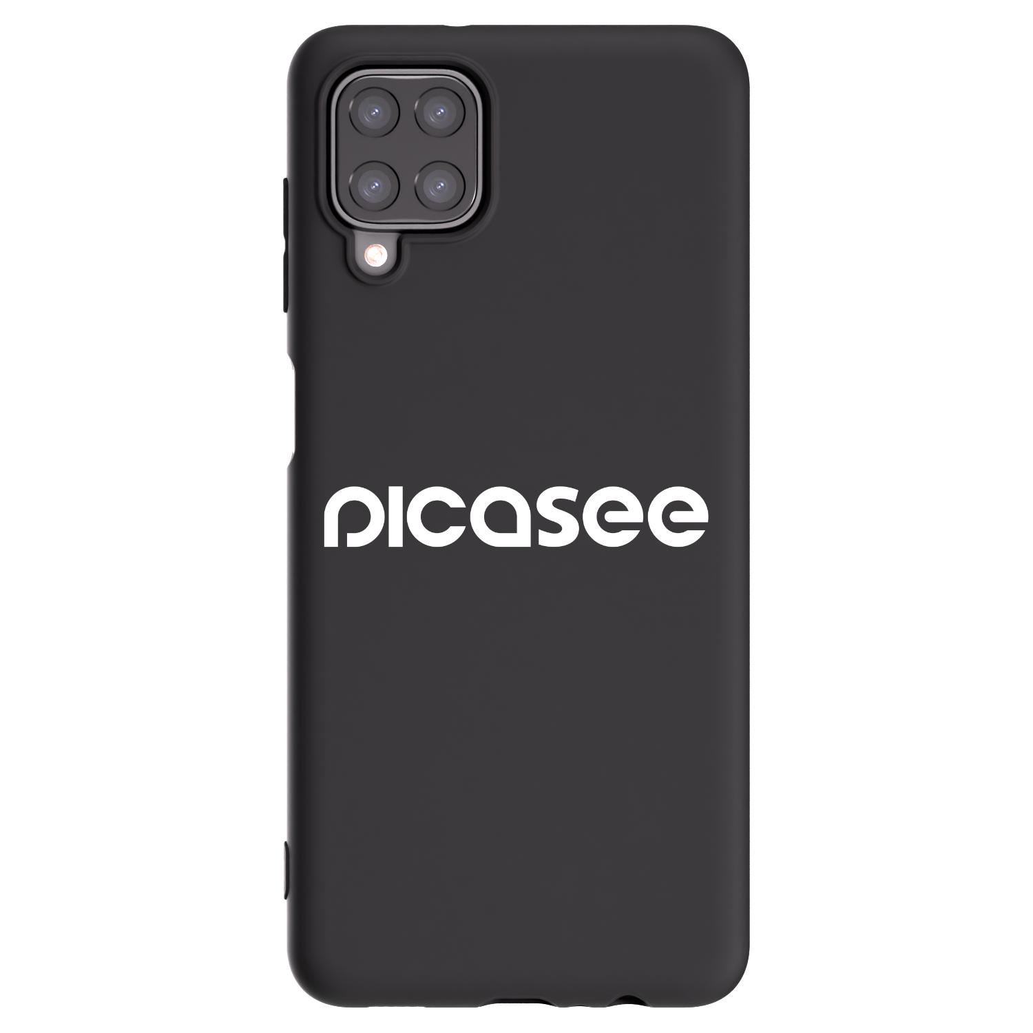 Picasee fekete szilikon tok az alábbi mobiltelefonokra Samsung Galaxy A12 A125F - Picasee - new logo - white