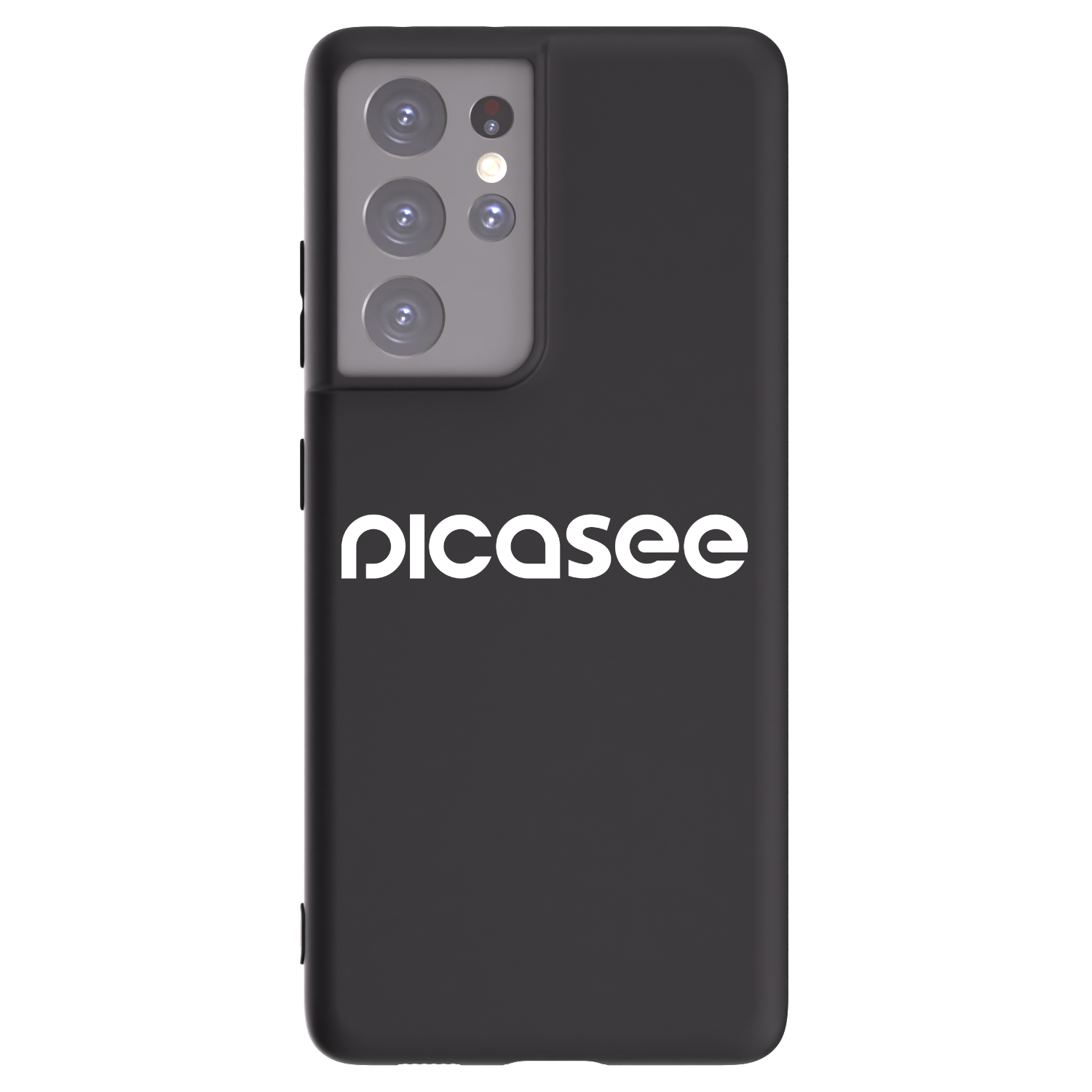 Picasee fekete szilikon tok az alábbi mobiltelefonokra Samsung Galaxy S21 Ultra 5G G998B - Picasee - new logo - white