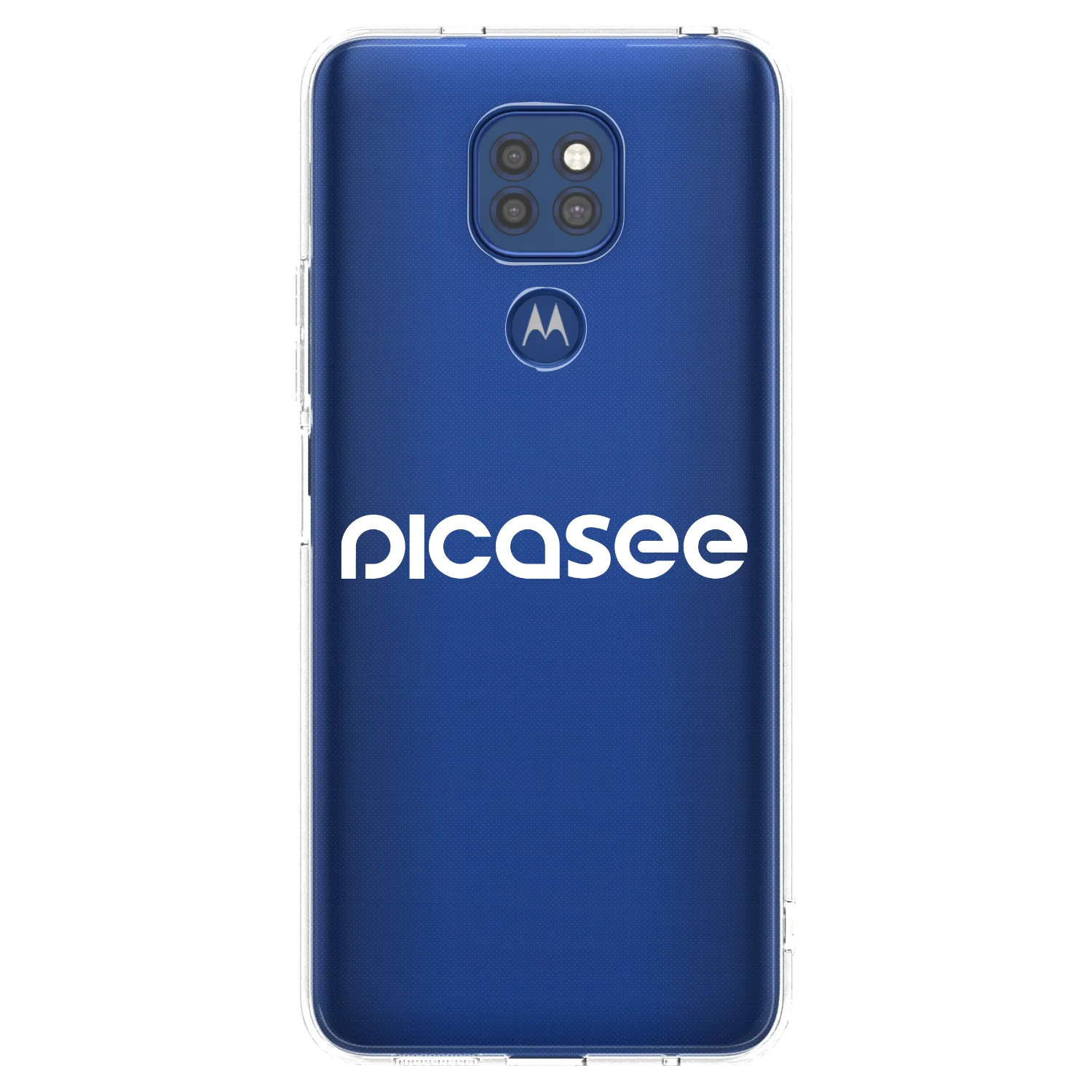 Picasee átlátszó szilikon tok az alábbi mobiltelefonokra Motorola Moto G9 Play - Picasee - new logo - white