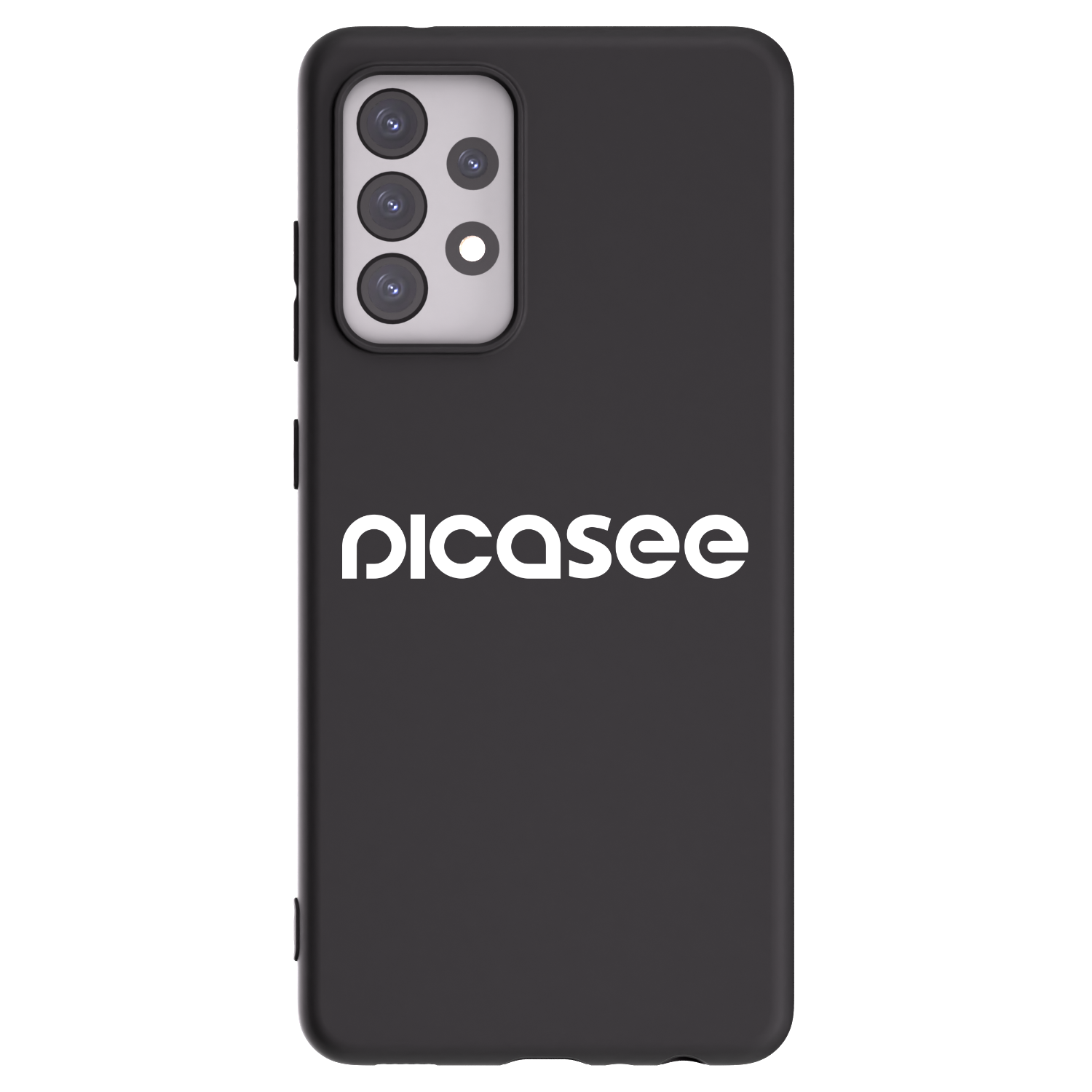 Picasee fekete szilikon tok az alábbi mobiltelefonokra Samsung Galaxy A52 5G A525F - Picasee - new logo - white