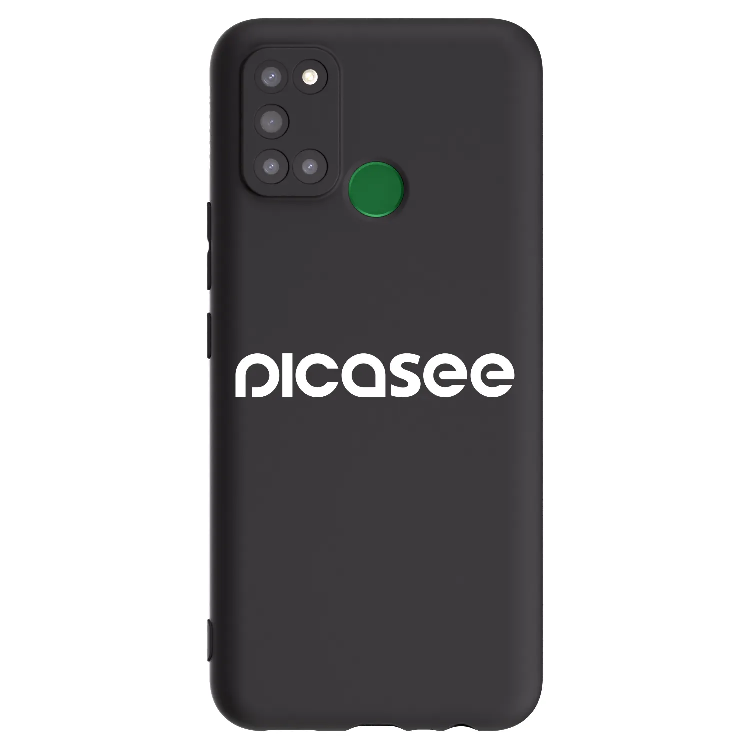 Picasee fekete szilikon tok az alábbi mobiltelefonokra Realme 7i - Picasee - new logo - white