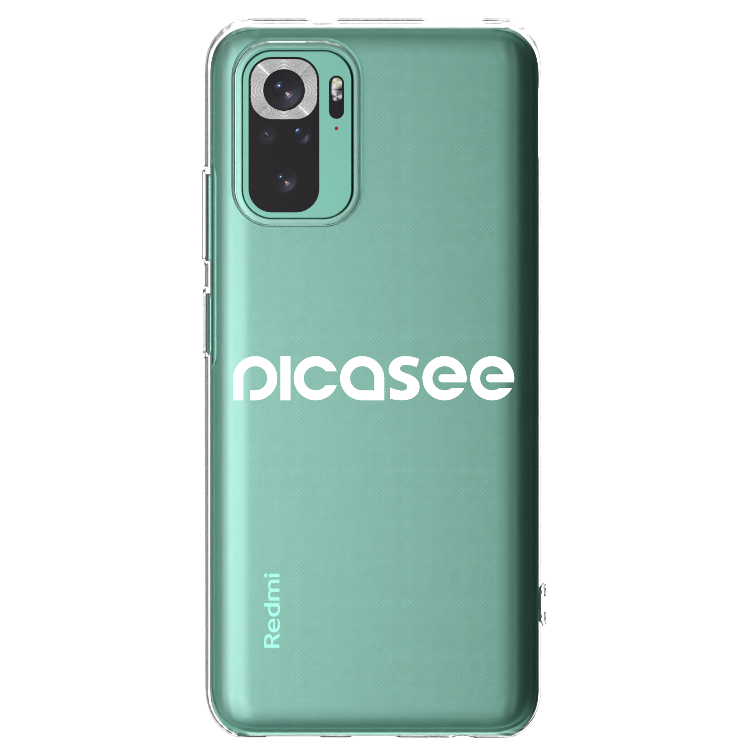 Picasee átlátszó szilikon tok az alábbi mobiltelefonokra Xiaomi Redmi Note 10 Pro - Picasee - new logo - white