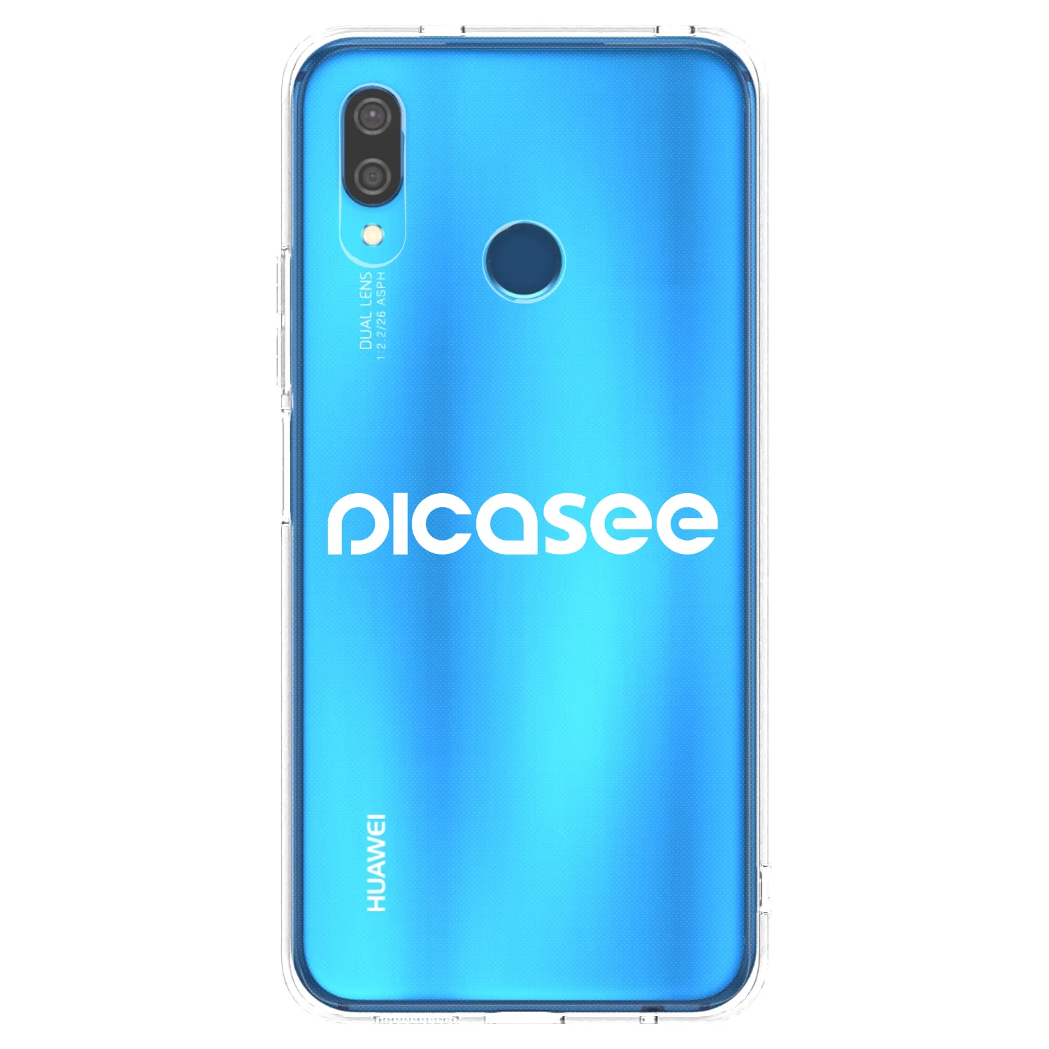 Picasee átlátszó szilikon tok az alábbi mobiltelefonokra Huawei P20 Lite - Picasee - new logo - white