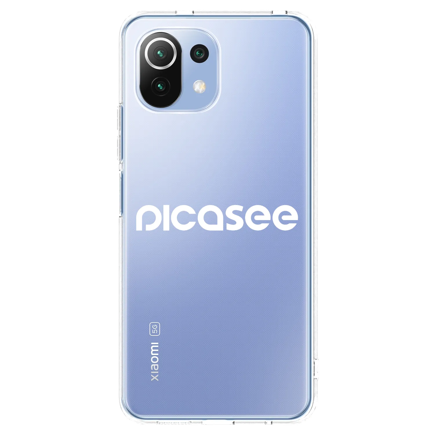 Picasee átlátszó szilikon tok az alábbi mobiltelefonokra Xiaomi Mi 11 Lite - Picasee - new logo - white