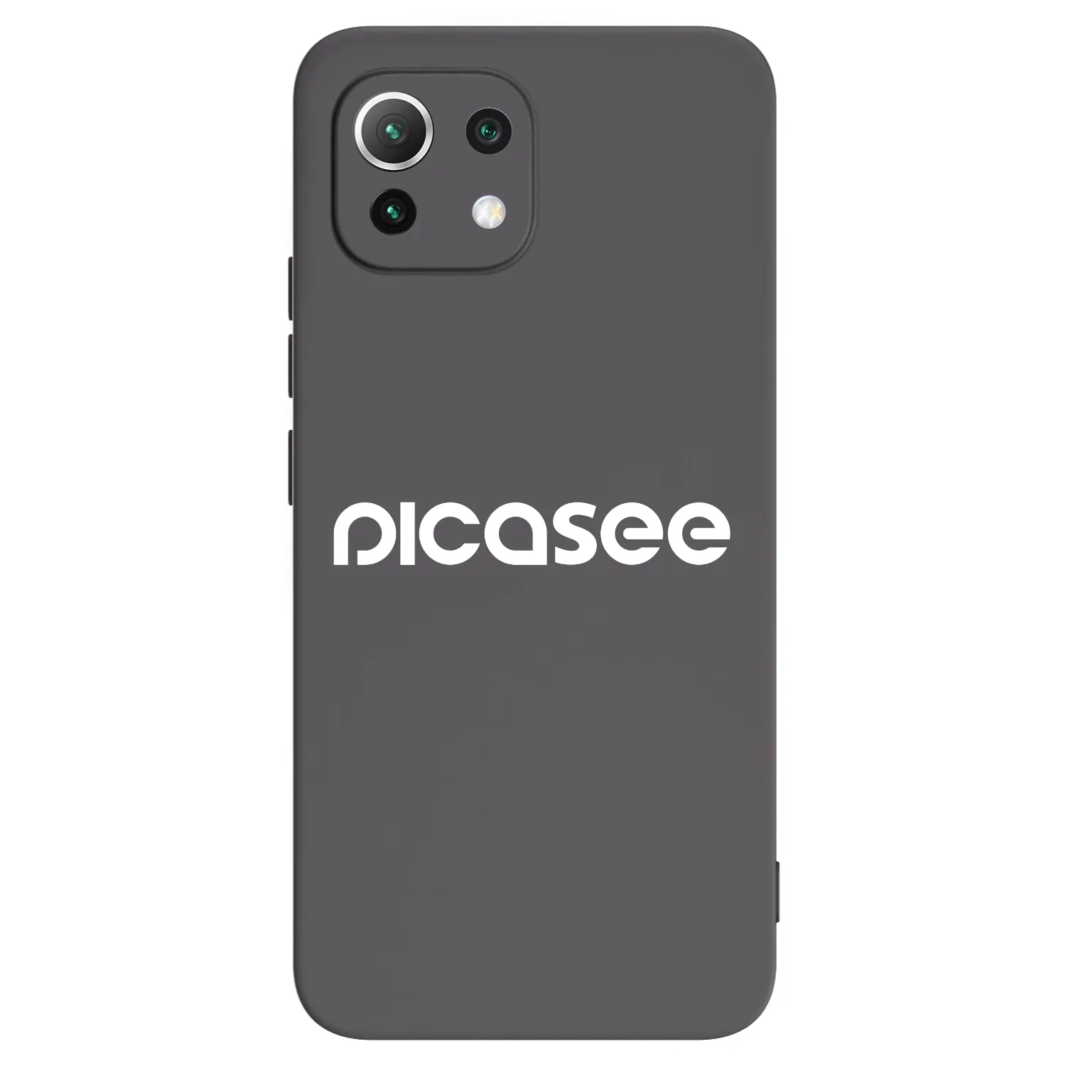 Picasee fekete szilikon tok az alábbi mobiltelefonokra Xiaomi Mi 11 Lite - Picasee - new logo - white