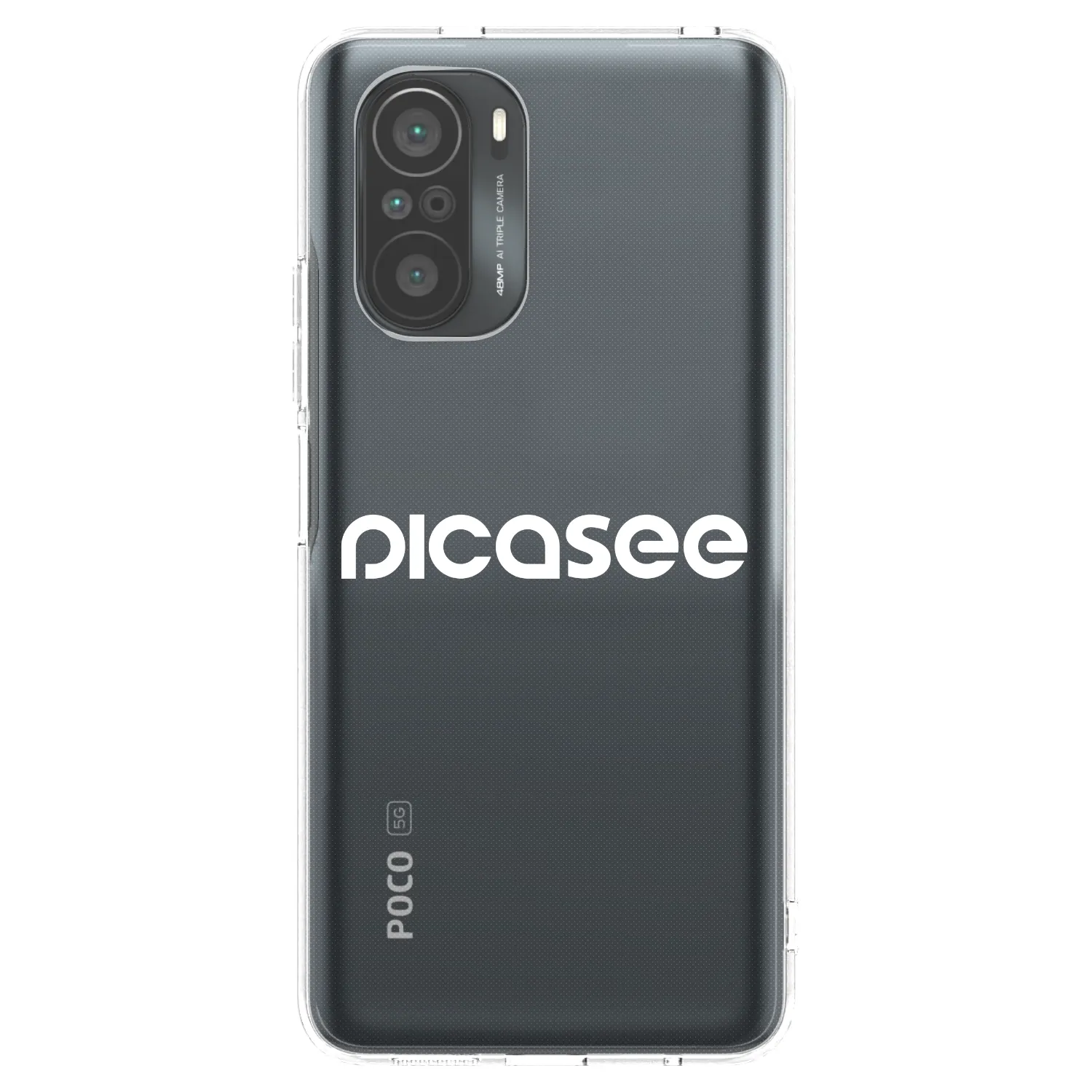 Picasee átlátszó szilikon tok az alábbi mobiltelefonokra Xiaomi Poco F3 - Picasee - new logo - white