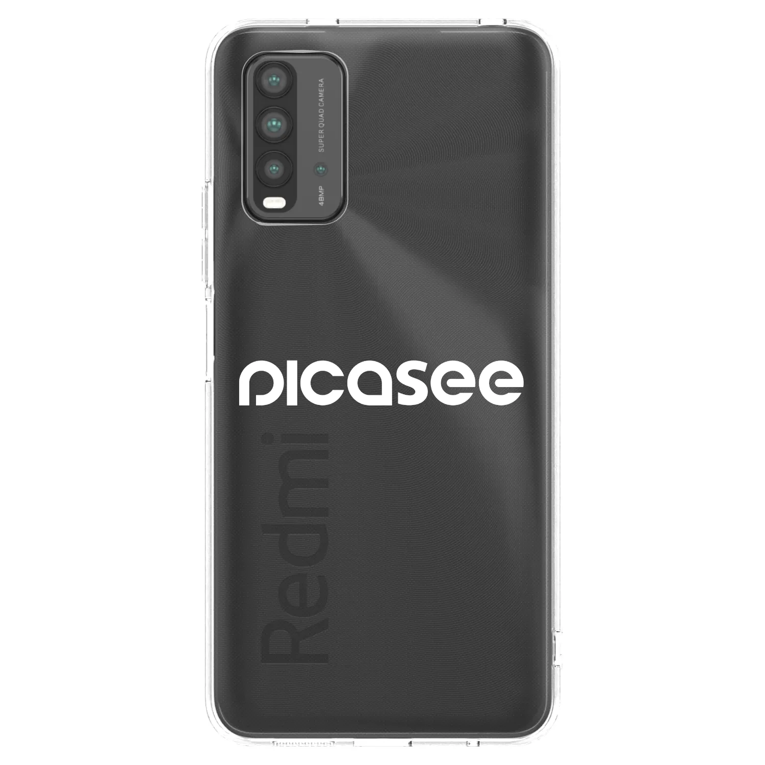 Picasee átlátszó szilikon tok az alábbi mobiltelefonokra Xiaomi Redmi 9T - Picasee - new logo - white