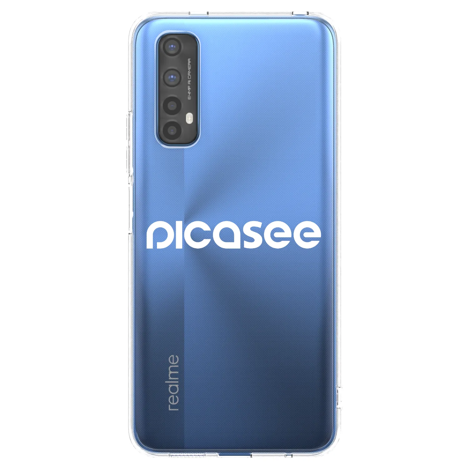 Picasee átlátszó szilikon tok az alábbi mobiltelefonokra Realme 7 - Picasee - new logo - white