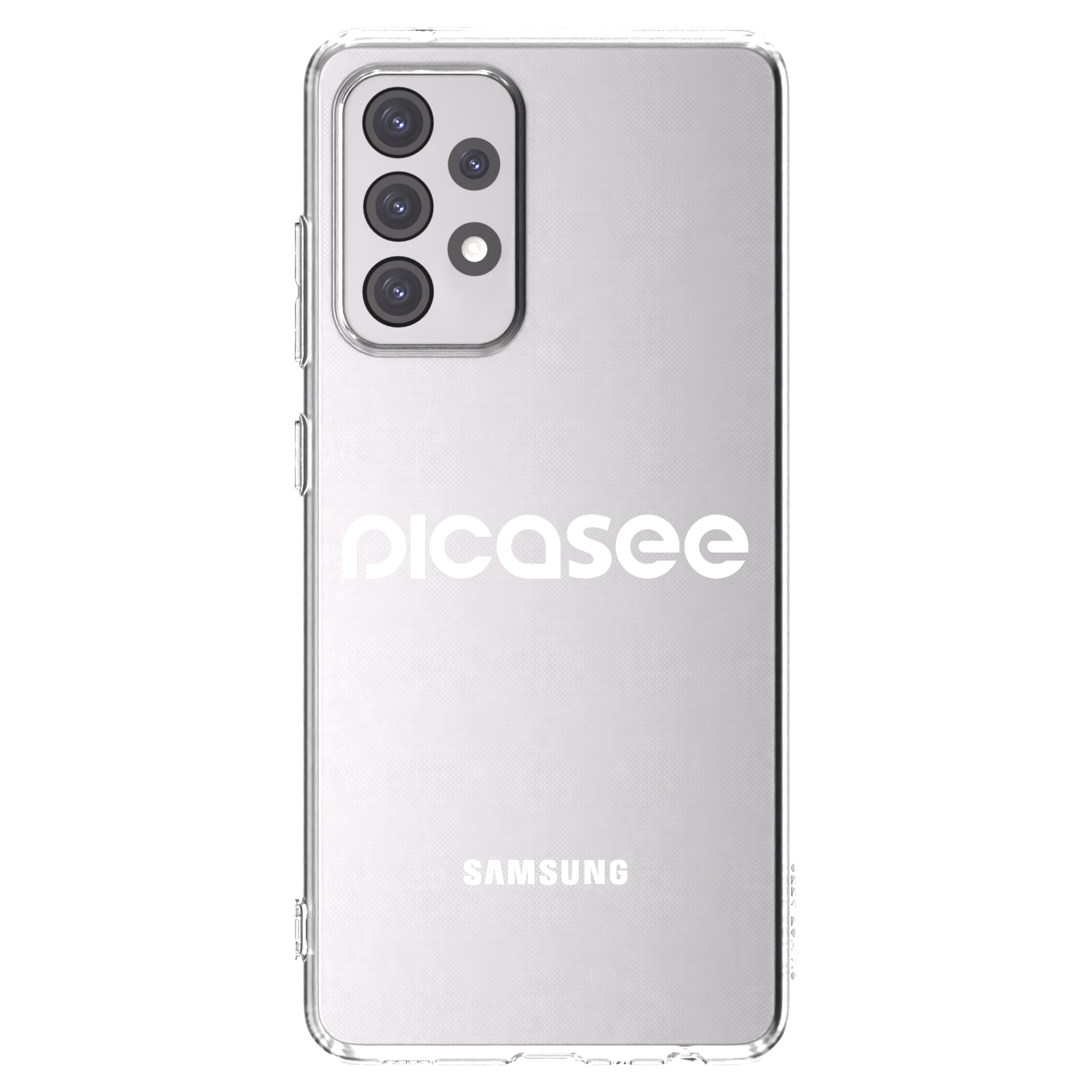 Picasee átlátszó szilikon tok az alábbi mobiltelefonokra Samsung Galaxy A52s 5G A528B - Picasee - new logo - white
