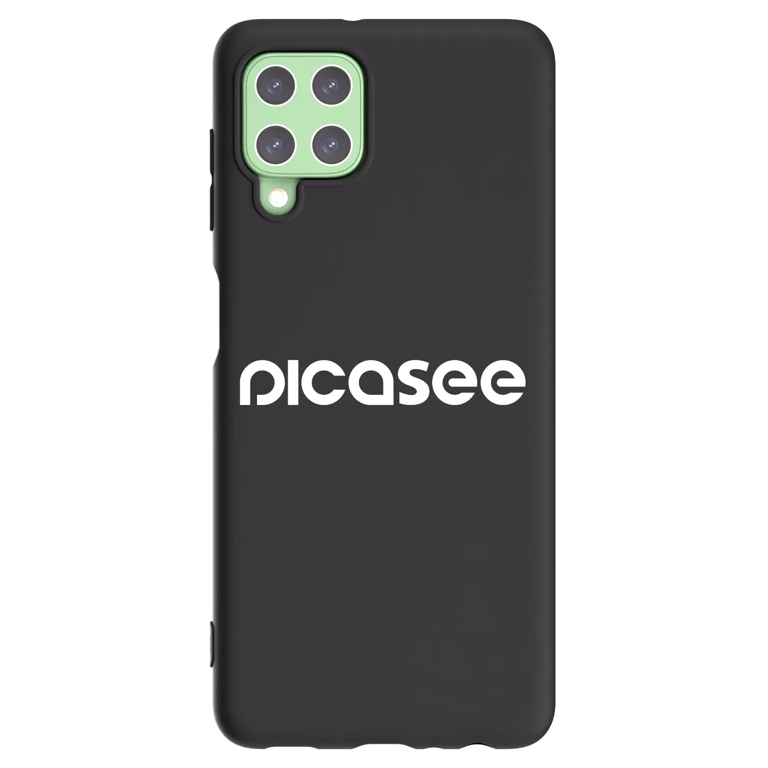 Picasee fekete szilikon tok az alábbi mobiltelefonokra Samsung Galaxy A22 A225F 4G - Picasee - new logo - white