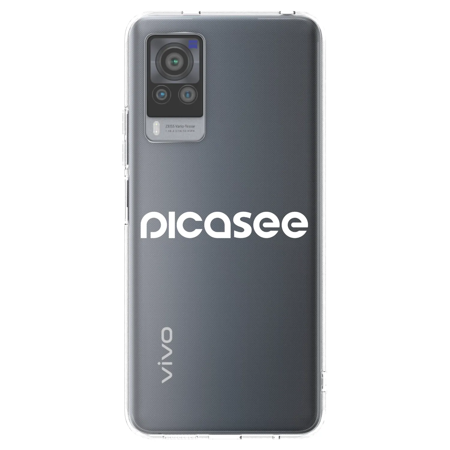 Picasee átlátszó szilikon tok az alábbi mobiltelefonokra Vivo X60 Pro 5G - Picasee - new logo - white