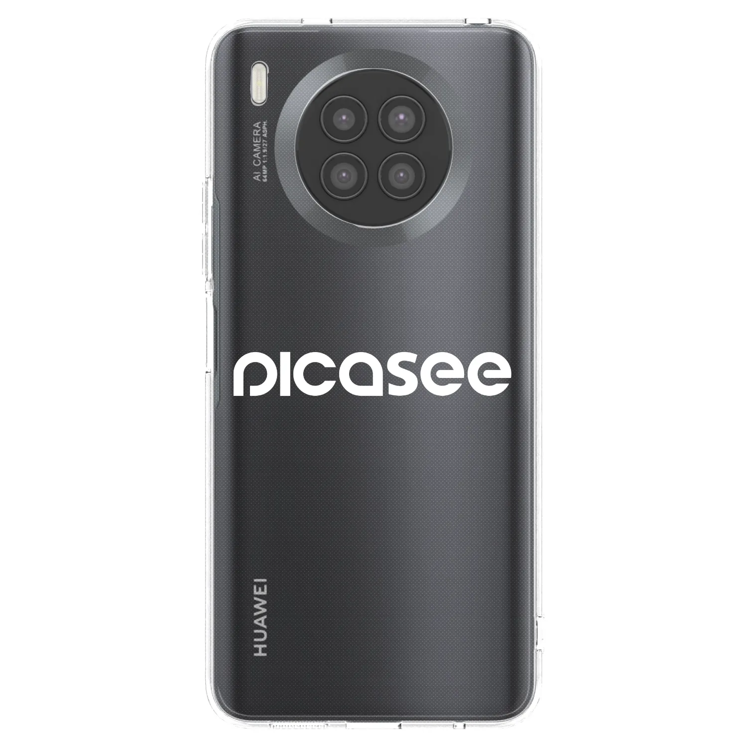 Picasee átlátszó szilikon tok az alábbi mobiltelefonokra Huawei Nova 8i - Picasee - new logo - white