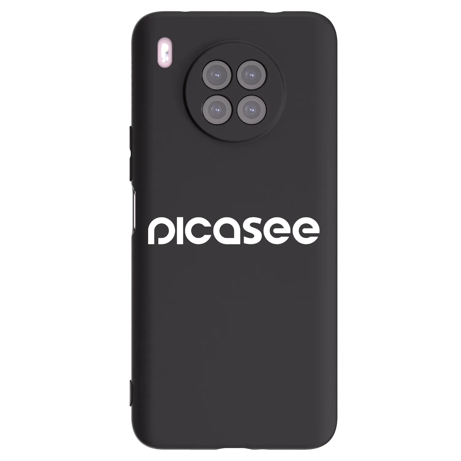 Picasee fekete szilikon tok az alábbi mobiltelefonokra Huawei Nova 8i - Picasee - new logo - white