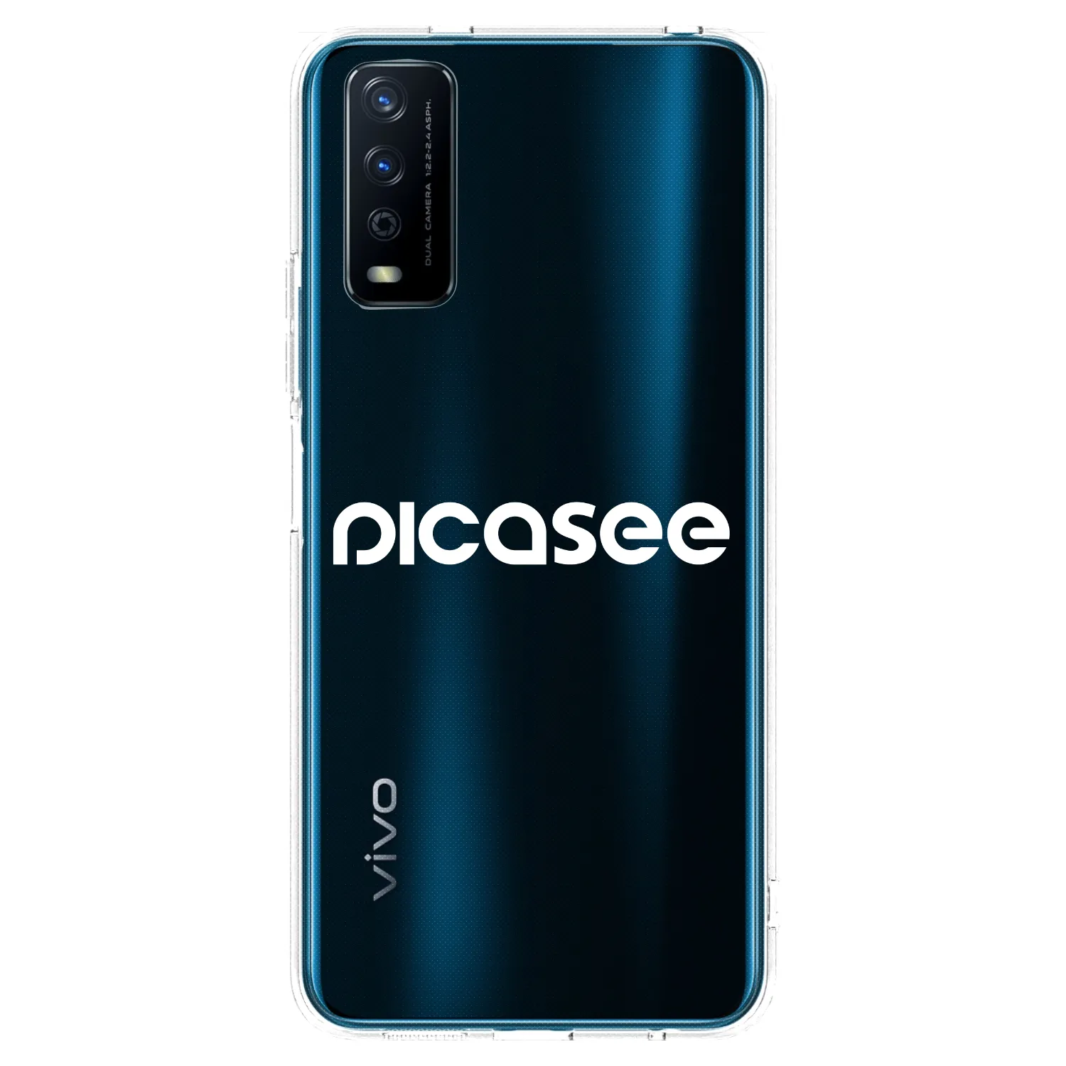 Picasee átlátszó szilikon tok az alábbi mobiltelefonokra Vivo Y11s - Picasee - new logo - white
