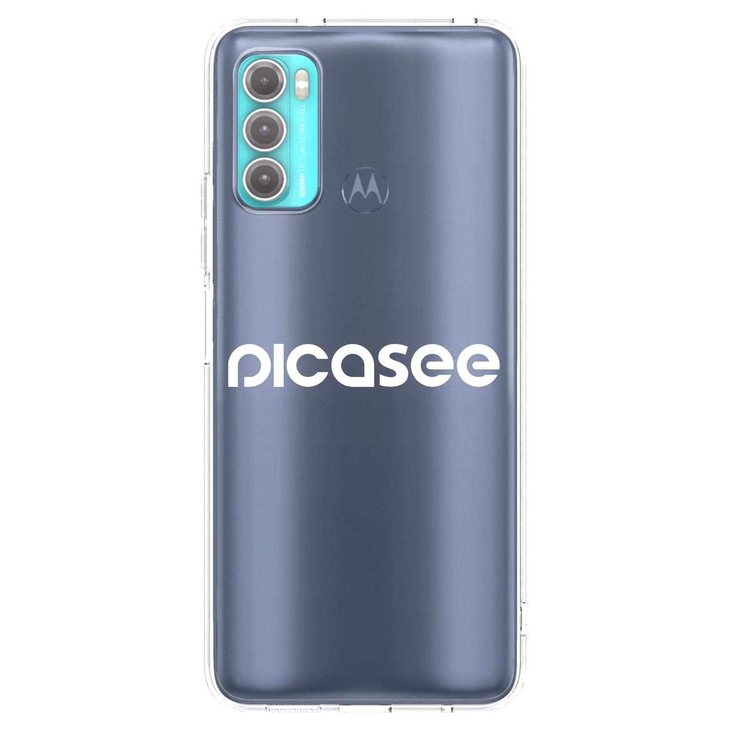 Picasee átlátszó szilikon tok az alábbi mobiltelefonokra Motorola Moto G60 - Picasee - new logo - white