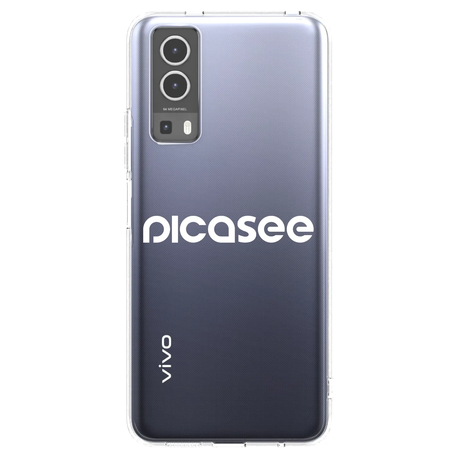 Picasee átlátszó szilikon tok az alábbi mobiltelefonokra Vivo Y72 5G - Picasee - new logo - white
