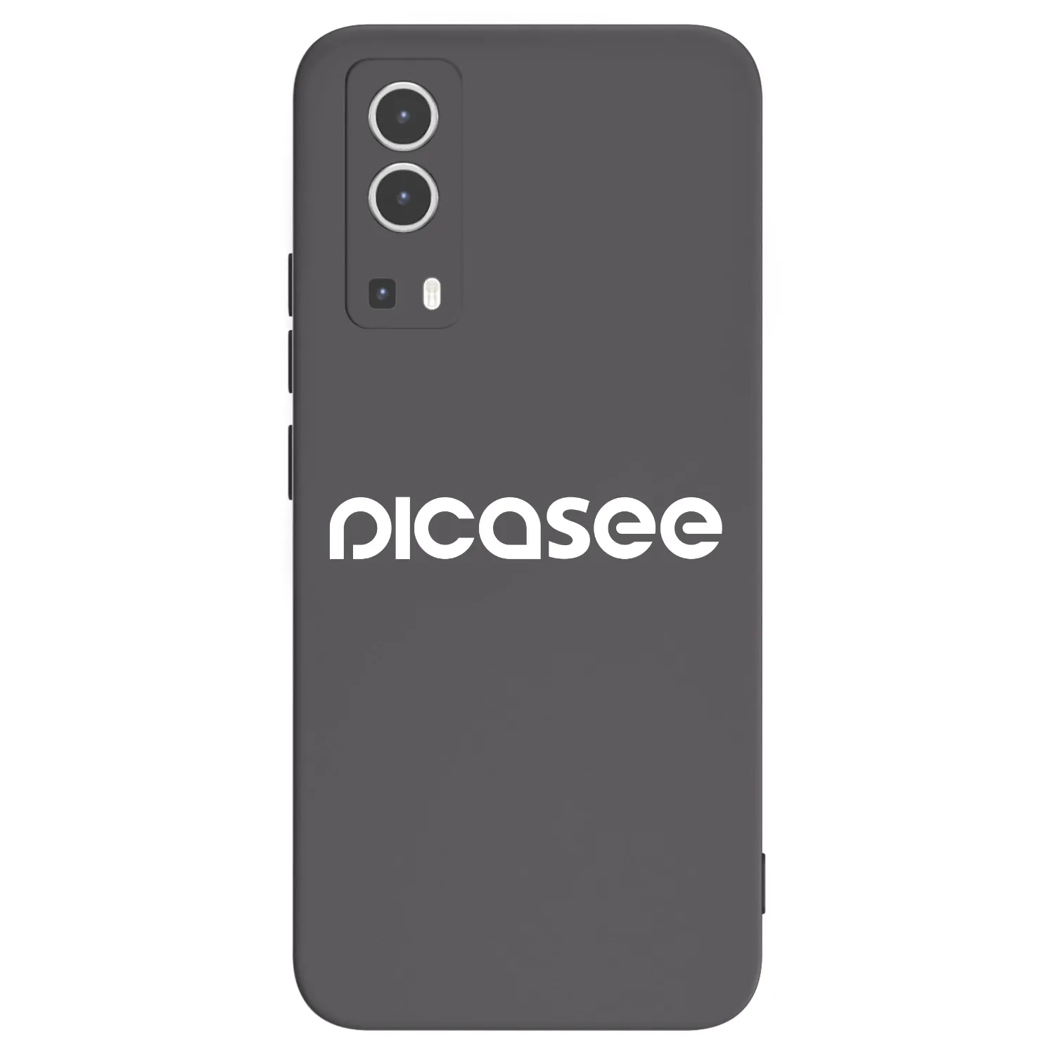 Picasee fekete szilikon tok az alábbi mobiltelefonokra Vivo Y72 5G - Picasee - new logo - white