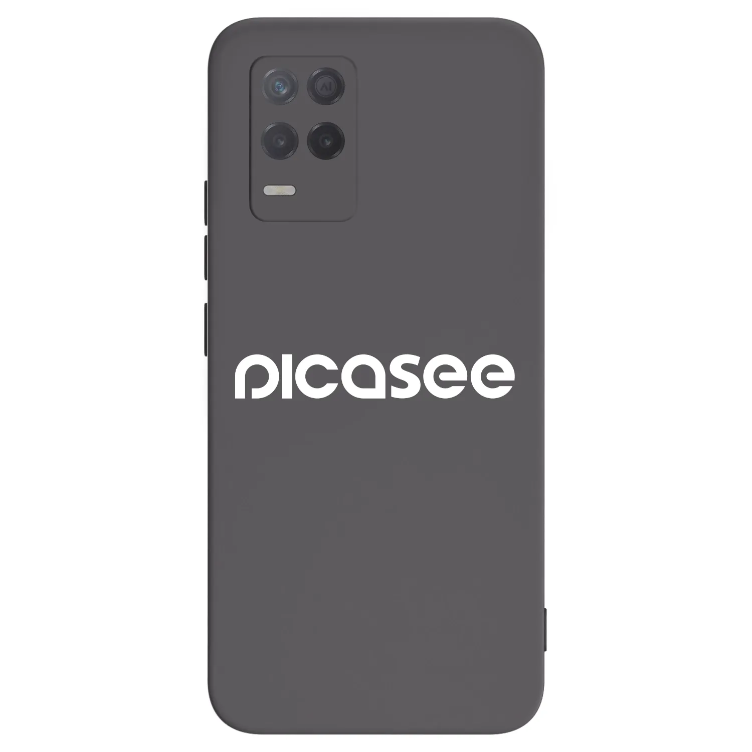 Picasee fekete szilikon tok az alábbi mobiltelefonokra Realme 8 5G - Picasee - new logo - white