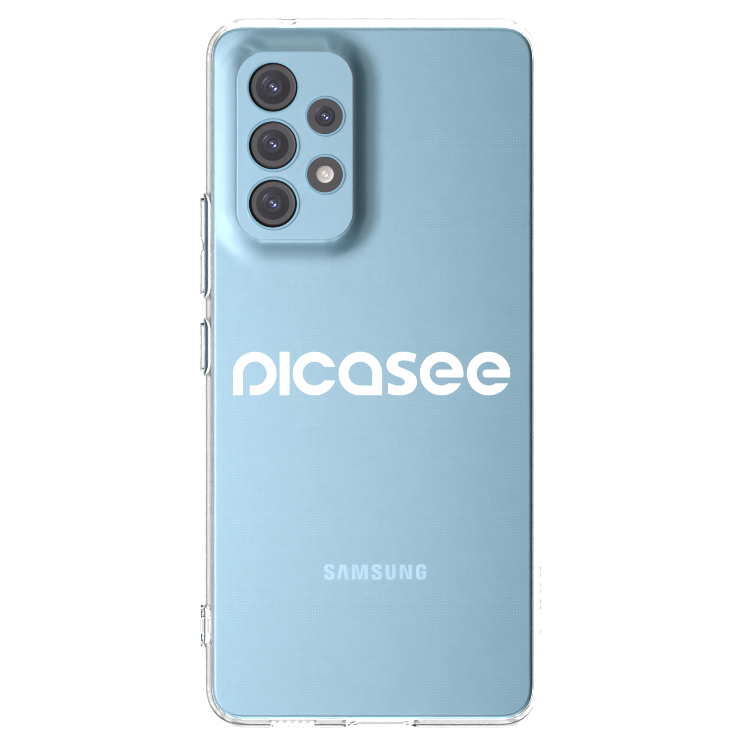 Picasee átlátszó szilikon tok az alábbi mobiltelefonokra Samsung Galaxy A53 5G A536 - Picasee - new logo - white