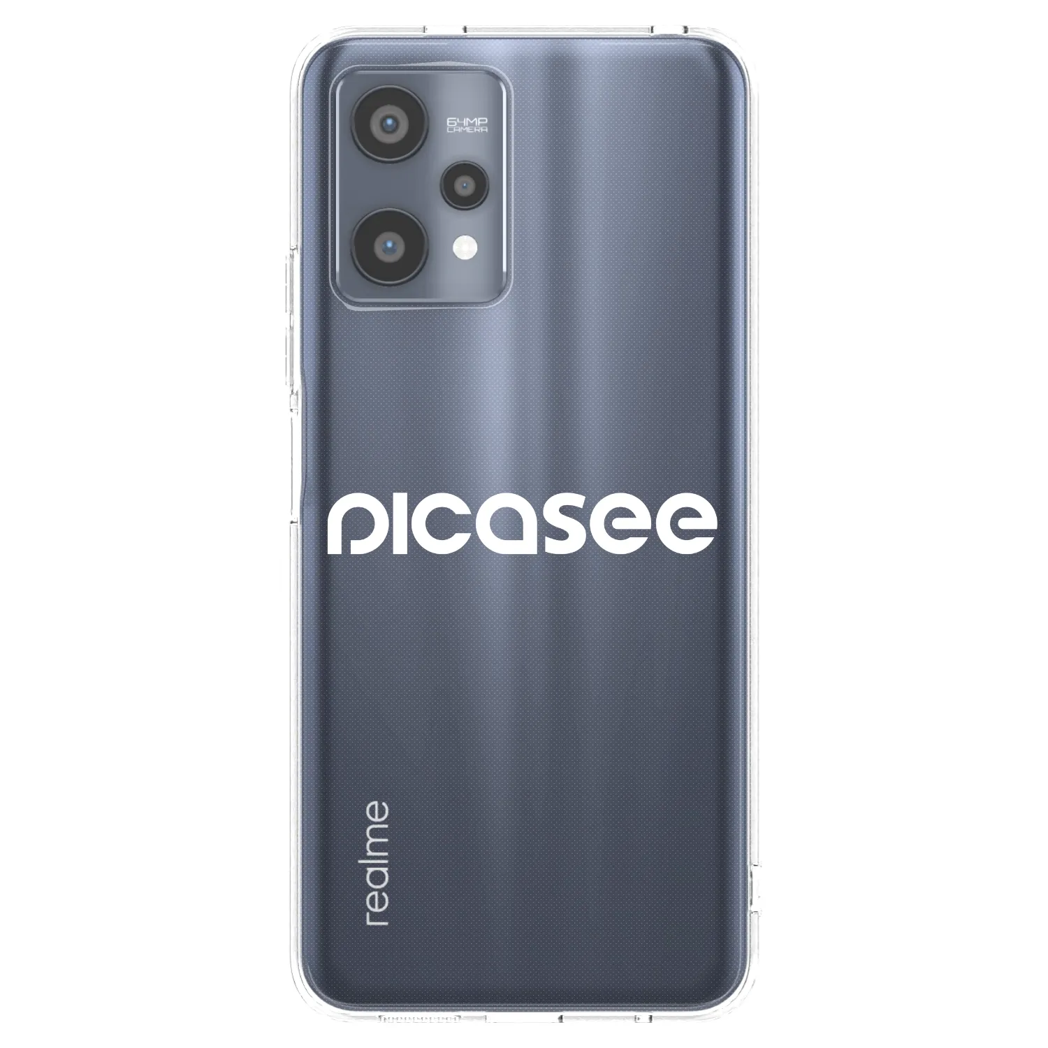 Picasee átlátszó szilikon tok az alábbi mobiltelefonokra Realme 9 Pro 5G - Picasee - new logo - white
