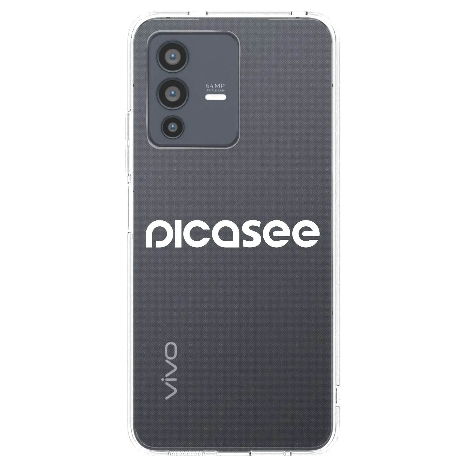 Picasee átlátszó szilikon tok az alábbi mobiltelefonokra Vivo V23 5G - Picasee - new logo - white