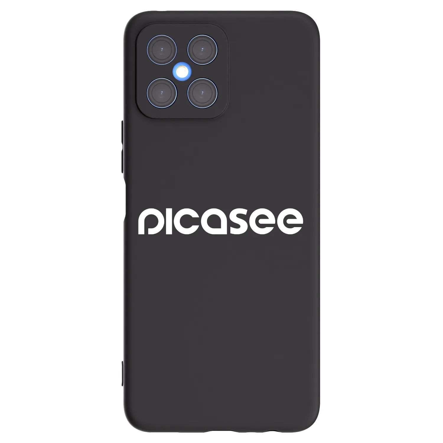 Picasee fekete szilikon tok az alábbi mobiltelefonokra Honor X8 4G - Picasee - new logo - white