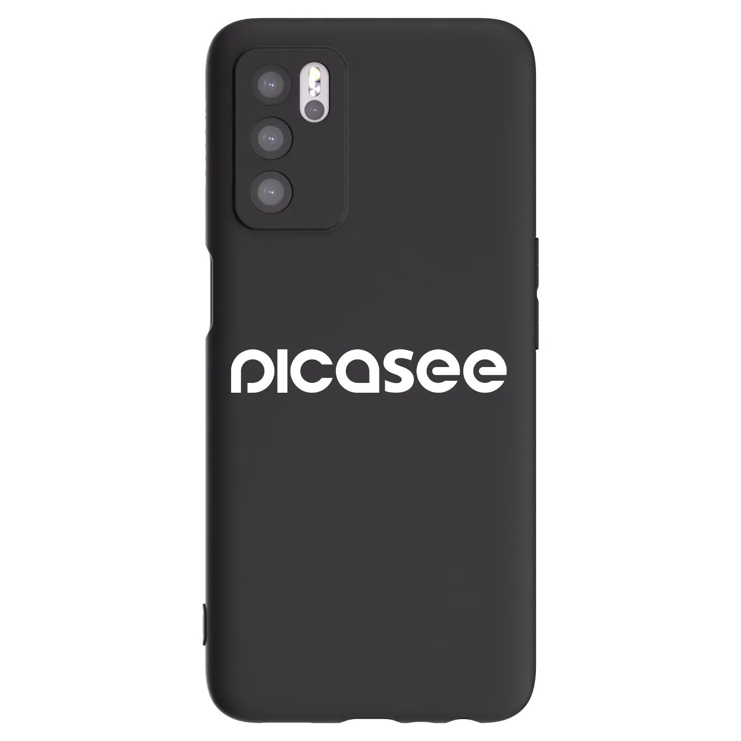 Picasee fekete szilikon tok az alábbi mobiltelefonokra OPPO A16s - Picasee - new logo - white