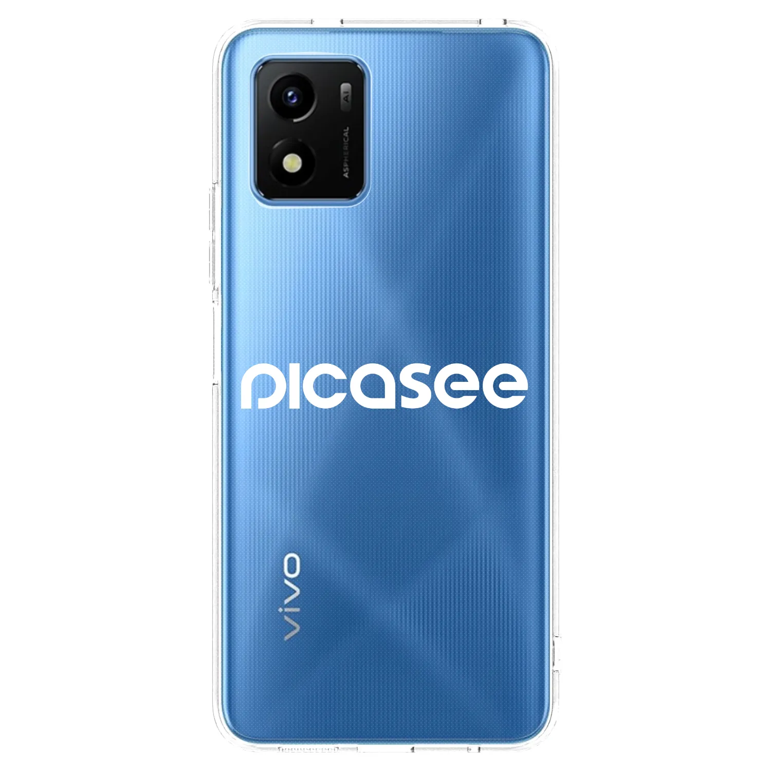 Picasee átlátszó szilikon tok az alábbi mobiltelefonokra Vivo Y01 - Picasee - new logo - white
