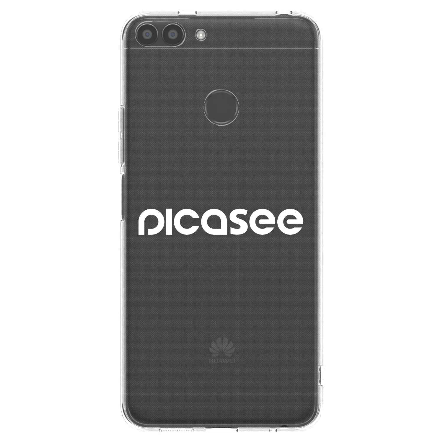 Picasee átlátszó szilikon tok az alábbi mobiltelefonokra Huawei P Smart - Picasee - new logo - white