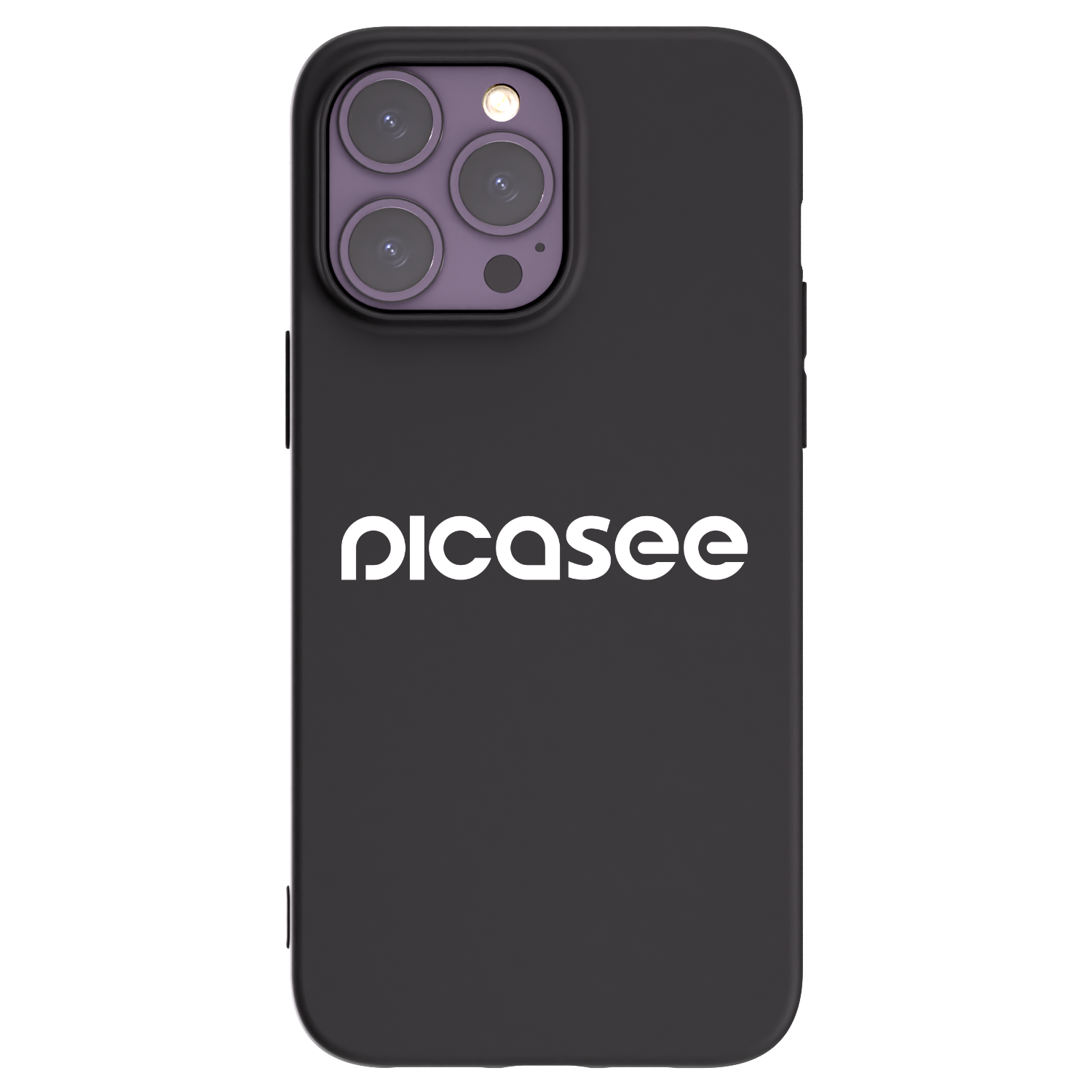 Picasee fekete szilikon tok az alábbi mobiltelefonokra Apple iPhone 14 Pro Max - Picasee - new logo - white