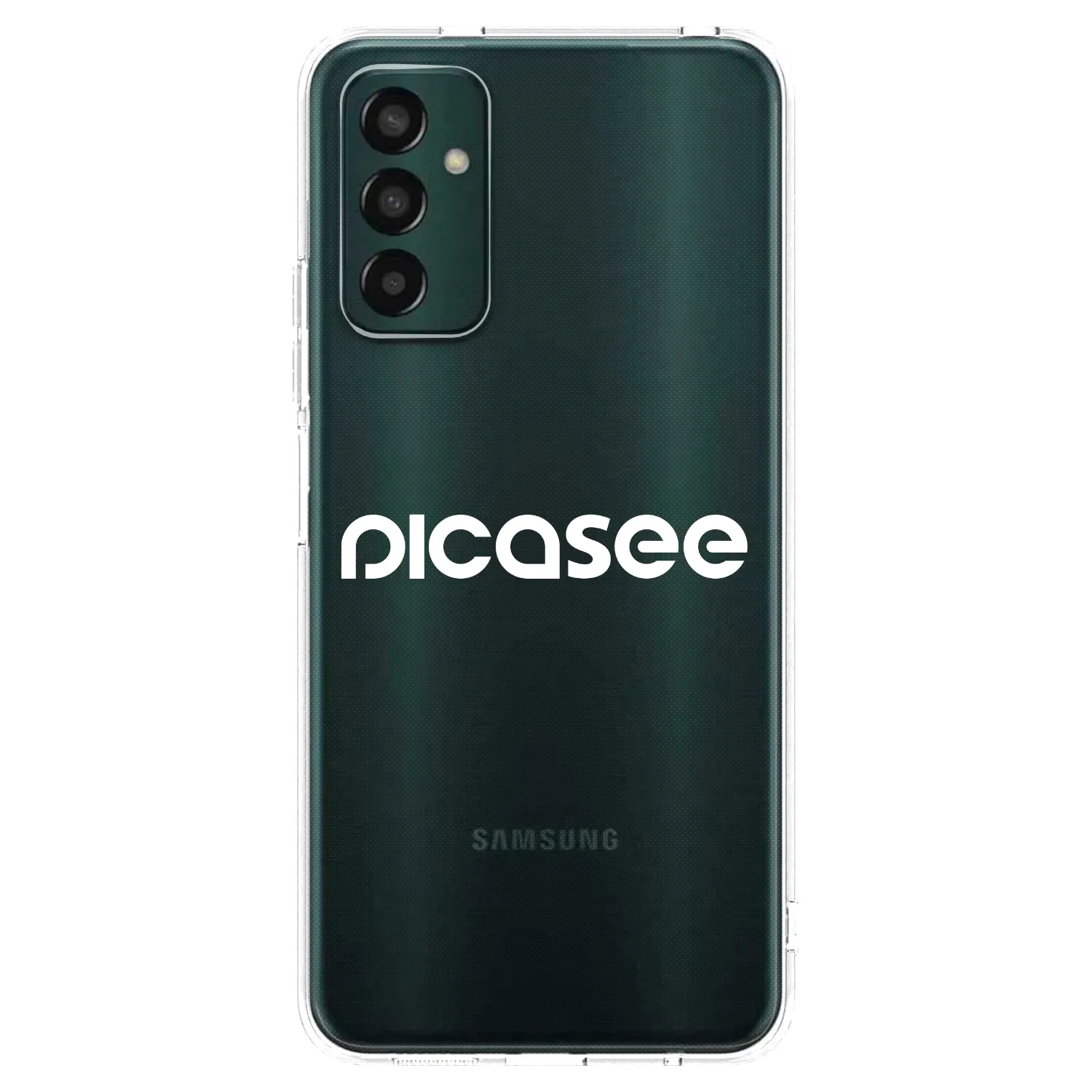Picasee átlátszó szilikon tok az alábbi mobiltelefonokra Samsung Galaxy M13 M135F - Picasee - new logo - white