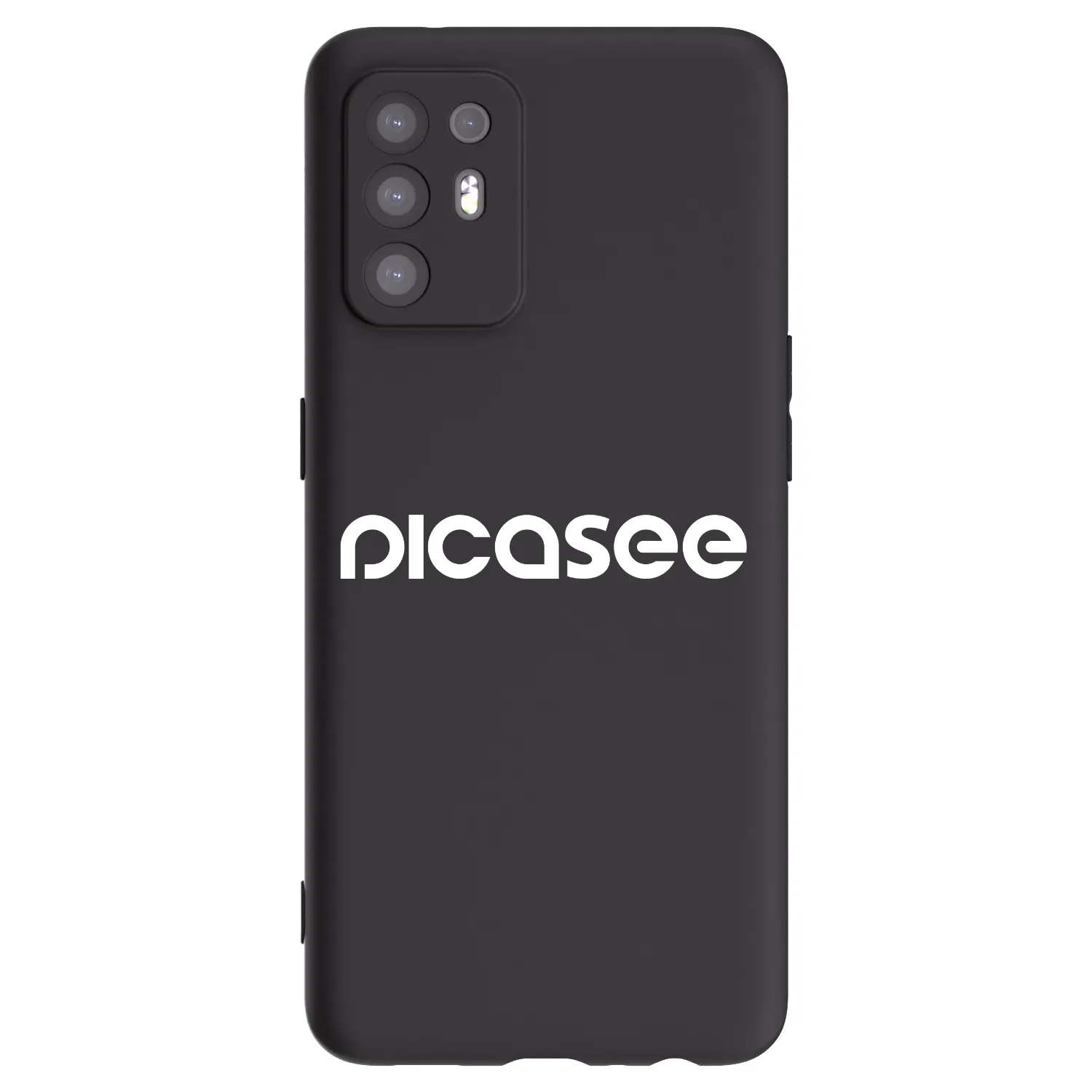 Picasee fekete szilikon tok az alábbi mobiltelefonokra OPPO A94 5G - Picasee - new logo - white